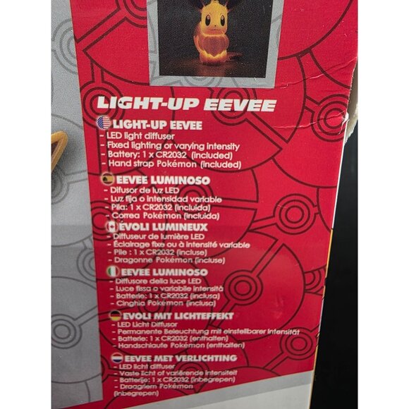 Pokémon Light-Up Eevee Figure With Hand Strap & LED Diffuser 4 Inch Collectible - Picture 6 of 8